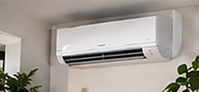 Binnenunit van een airco aan de wand